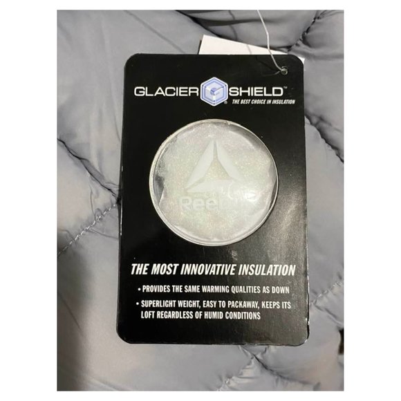 NWT Reebok Glacier Shield Puffer Zip Up Hooded Jacket With Pockets - Picture 10 of 15